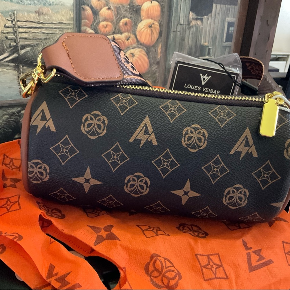 Crossbody Geometric Round bag